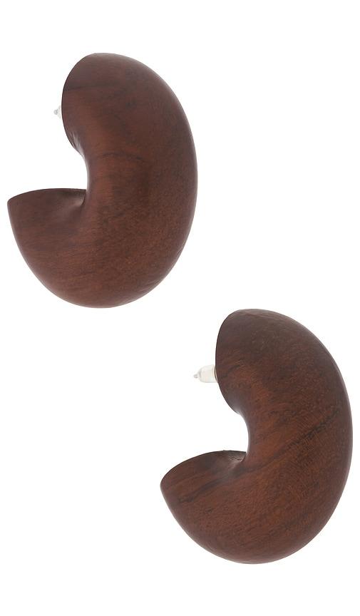 uncommon matters beam earrings in brown.