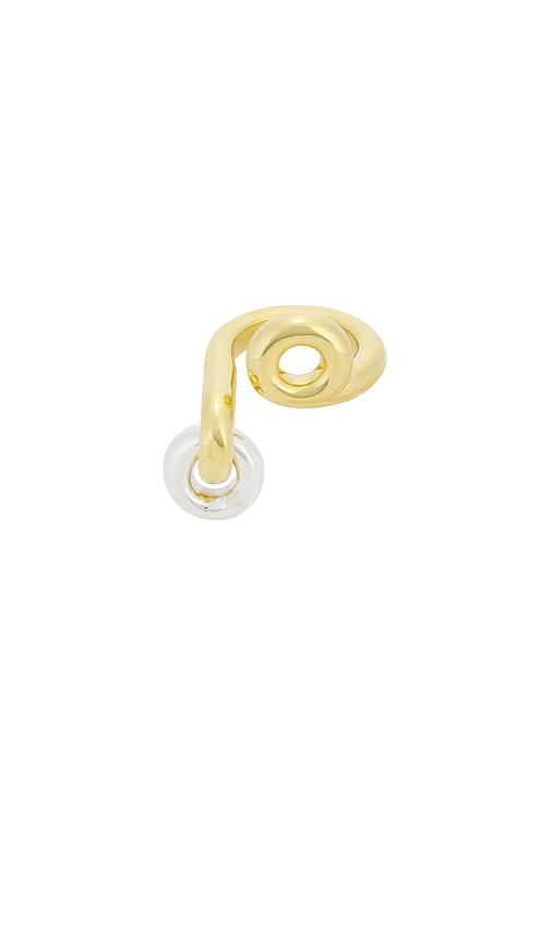 uncommon matters knot lock loop ring in metallic gold. - size 5 (also in 6, 7)