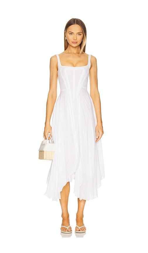 understated leather honey moon dress in white. - size m (also in xs, xl)