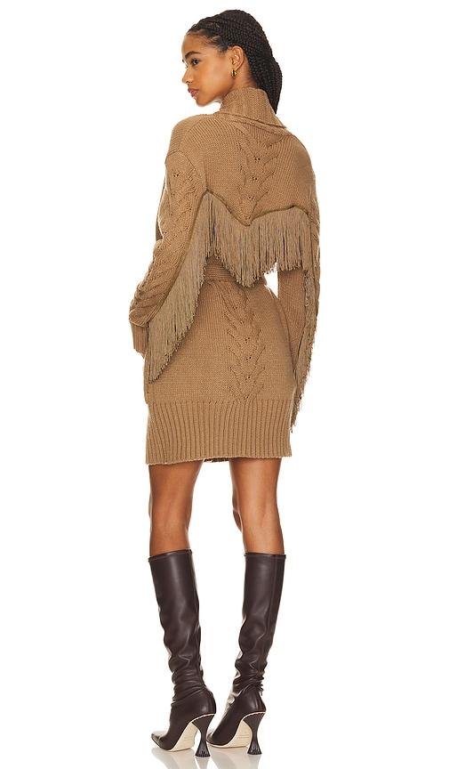 understated leather midi rodeo robe in brown. - size s/m (also in xs)