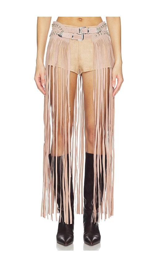 understated leather paris texas maxi skirt in mauve. - size s (also in xs)