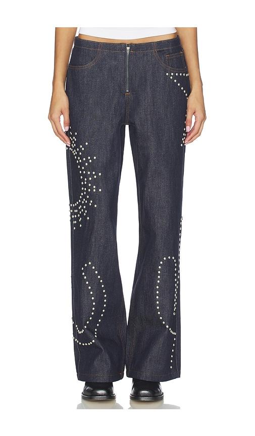 understated leather texas sun wide leg in black. - size 24 (also in 28, 29)