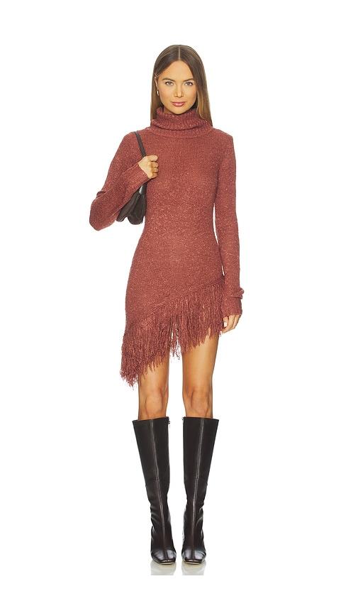understated leather whole lotta trouble dress in cognac. - size l/xl (also in m/l)