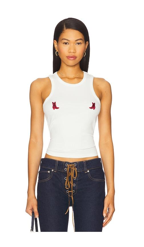 understated leather x revolve nice boots tank top in white. - size m (also in s, xs)