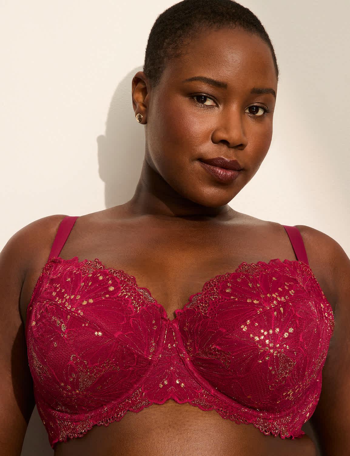 unlined balconette bra with lace