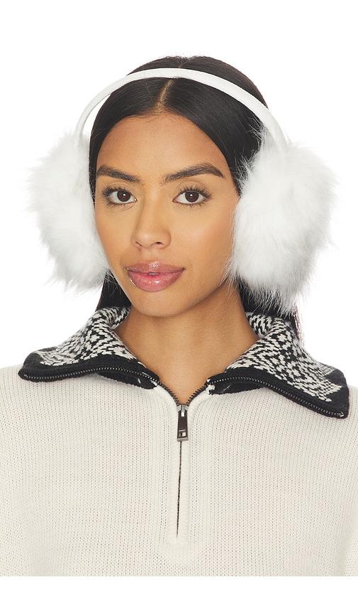 unreal fur all ears earmuffs in white.