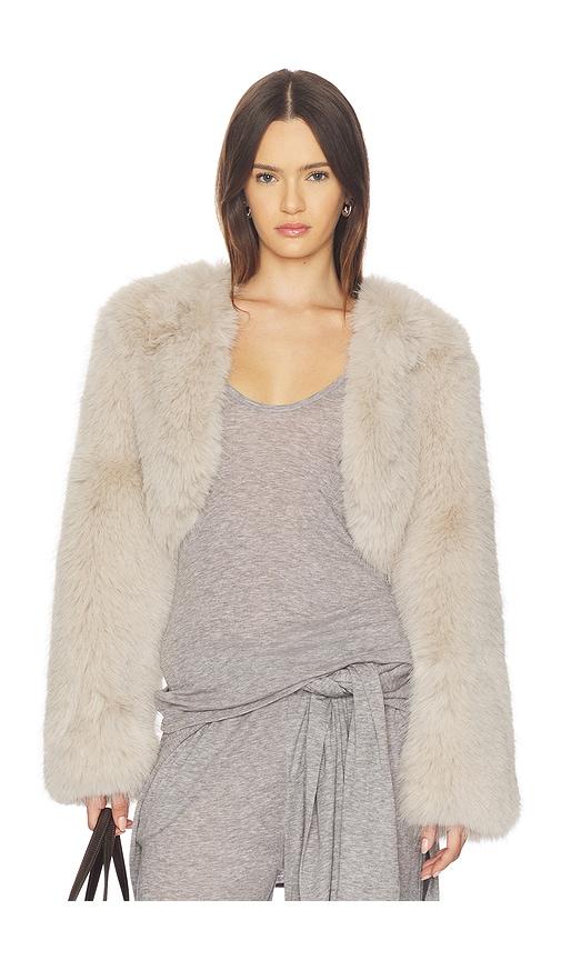 unreal fur empress jacket in neutral. - size l (also in xs)