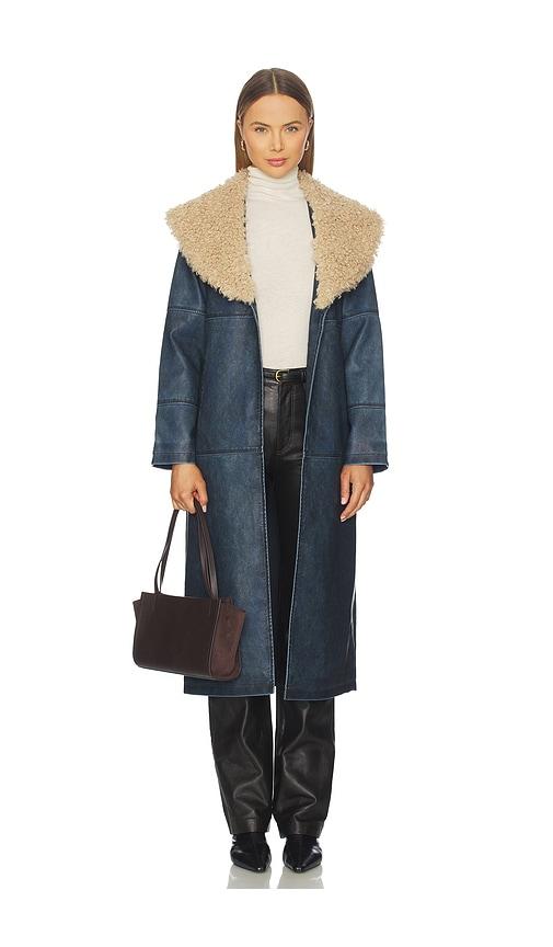 unreal fur imagination coat in navy. - size s (also in xs)