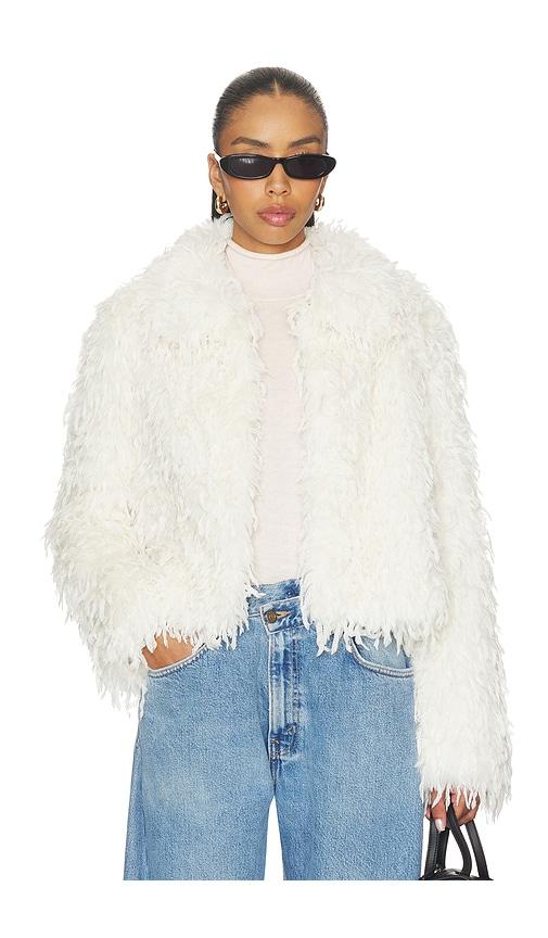 unreal fur swan lake jacket in cream. - size l (also in xs, s, m)