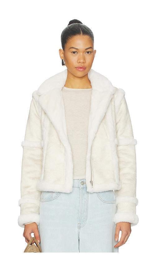 unreal fur talamasca jacket in cream. - size l (also in xs)