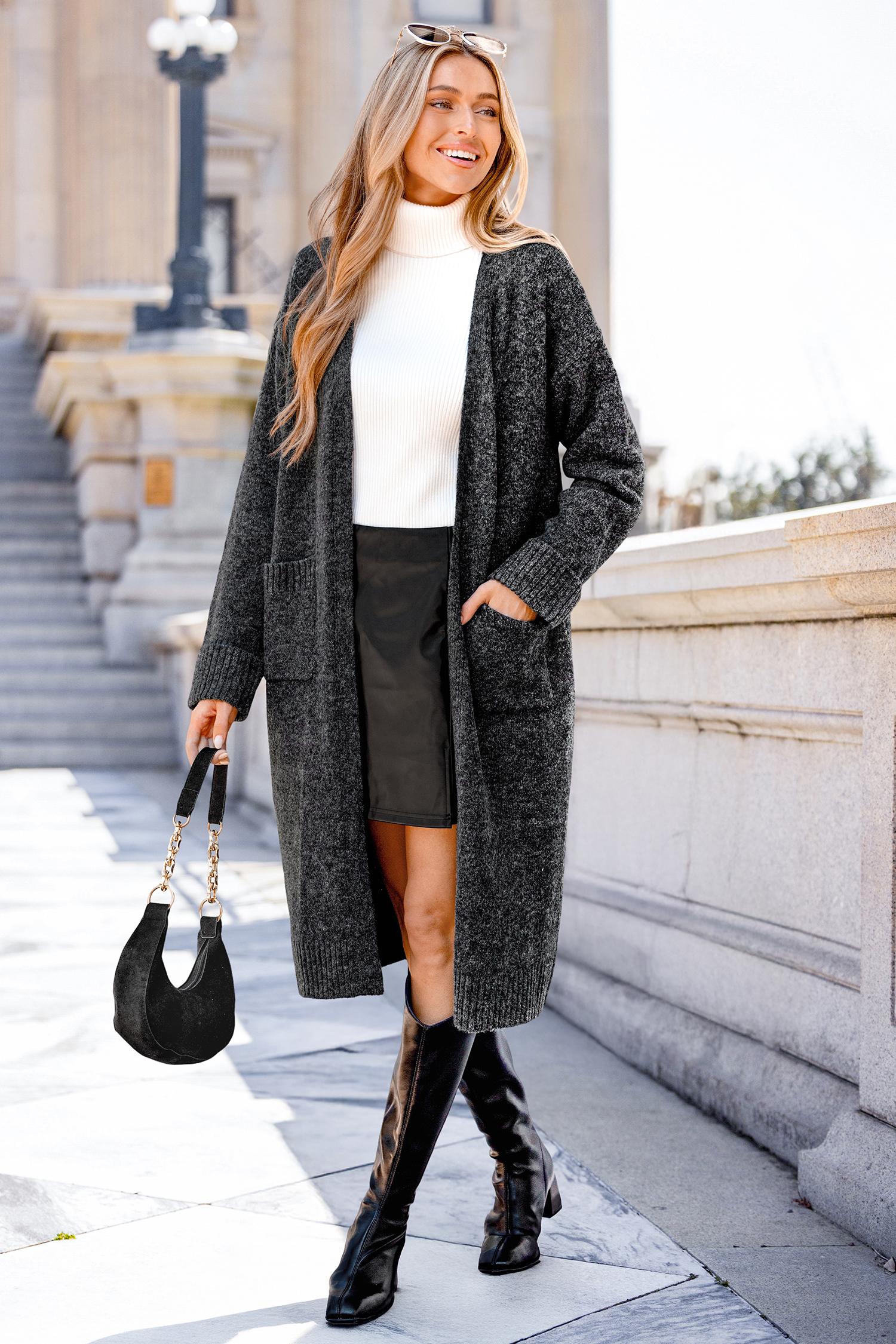 unwind grey cardigan - l