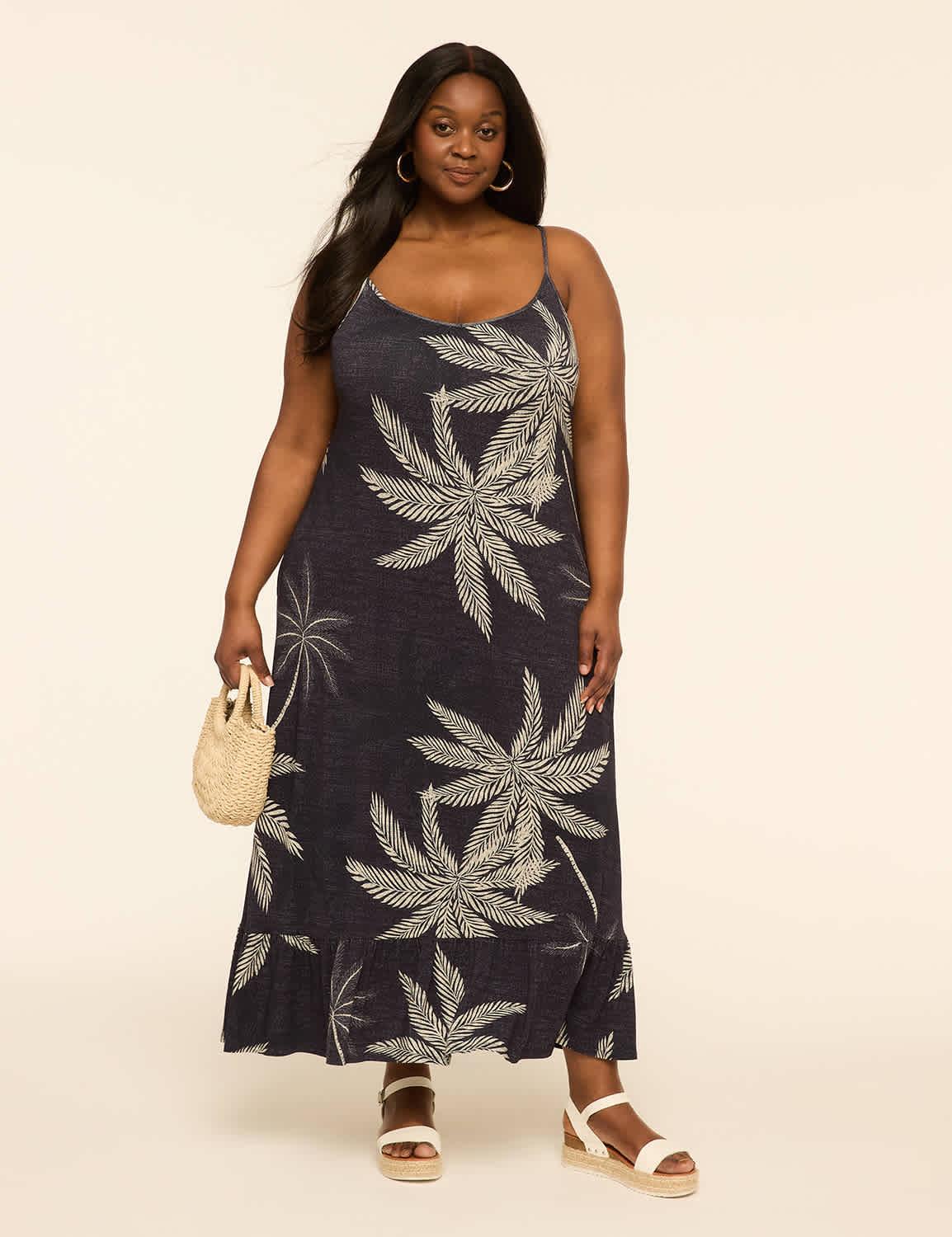 v-neck tank maxi dress