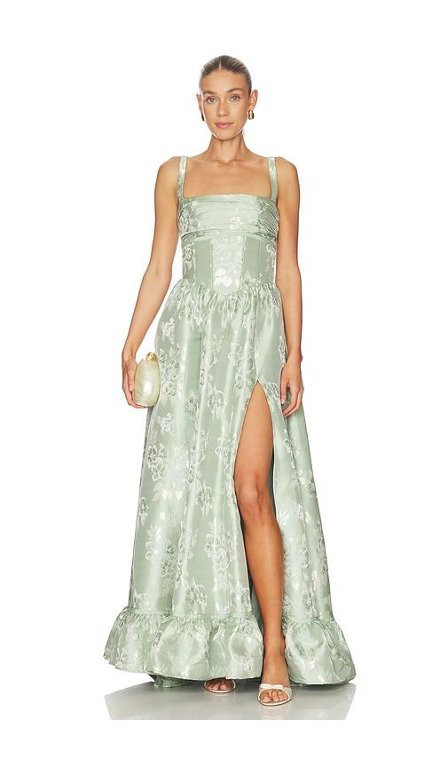v. chapman ava dress in sage. - size 0 (also in 4, 2, 6, 12)