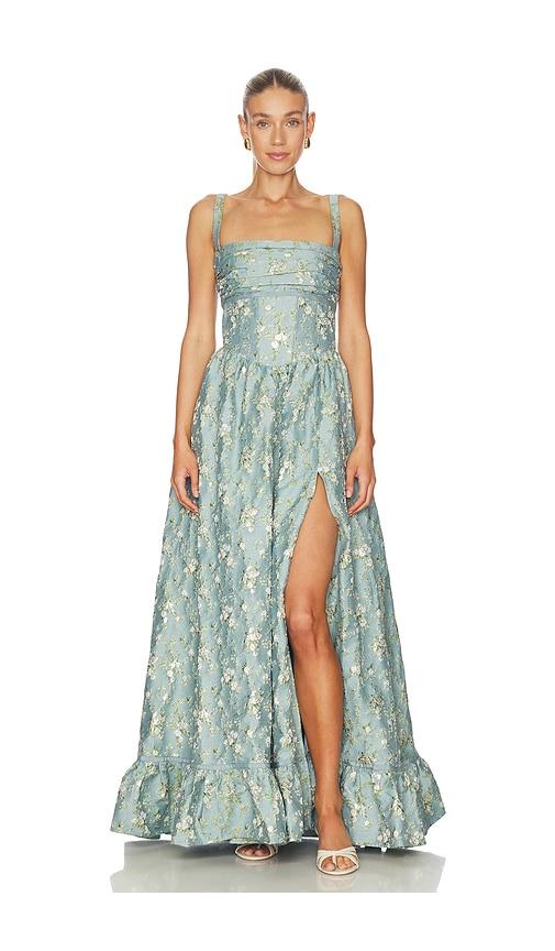 v. chapman ava dress in slate. - size 0 (also in 4, 2, 6, 8)