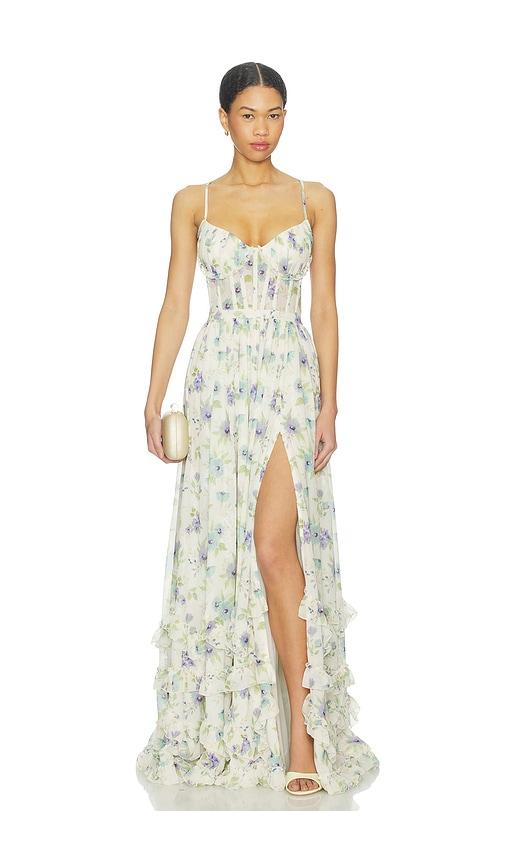 v. chapman carmen dress in blue. - size 0 (also in 4, 2, 6, 12)