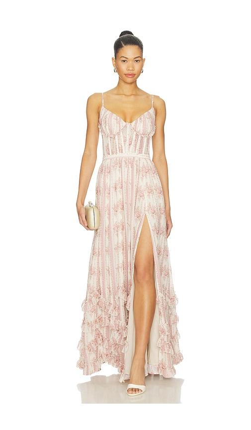 v. chapman carmen maxi dress in pink. - size 0 (also in 4, 2, 6, 8, 10, 12)