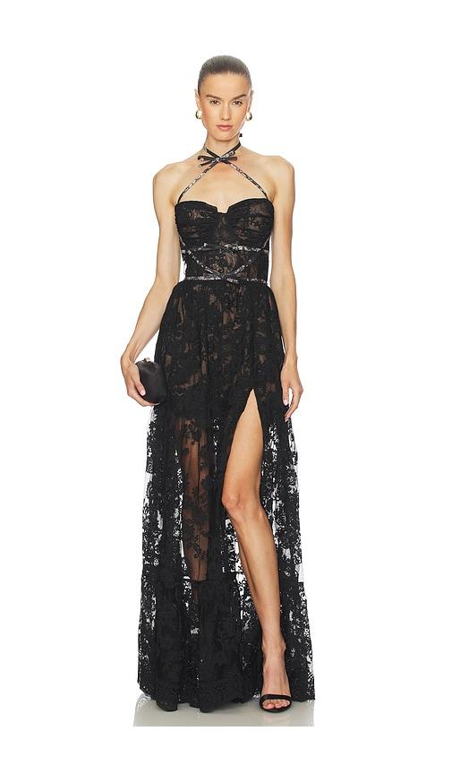 v. chapman eloise gown in black. - size 10 (also in 4, 2, 6)