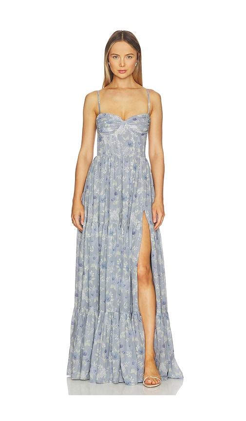 v. chapman gwen dress in slate. - size 2 (also in 6)