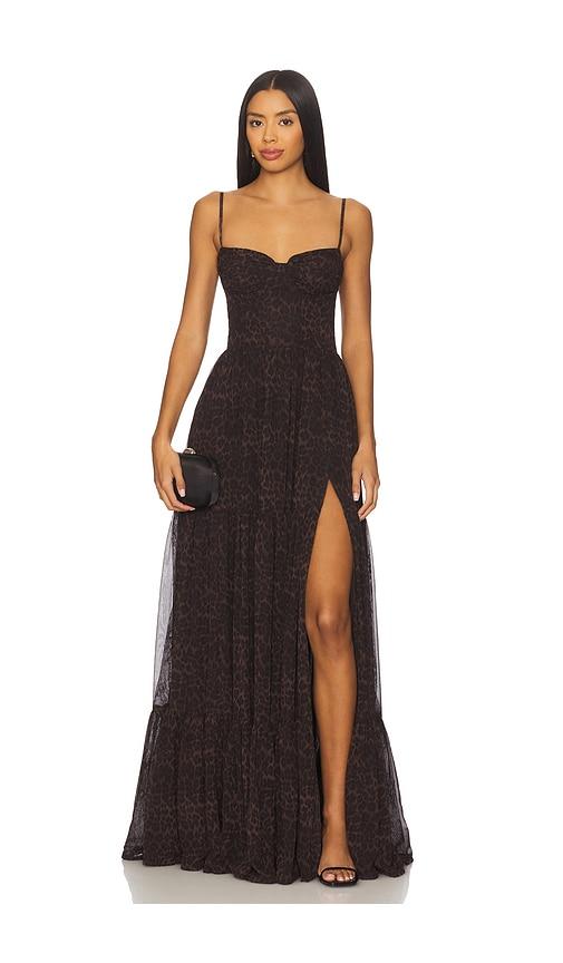 v. chapman gwen gown in brown. - size 0 (also in 4, 2)