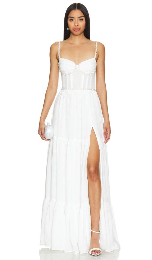v. chapman gwen gown in white. - size 2 (also in 4, 6)