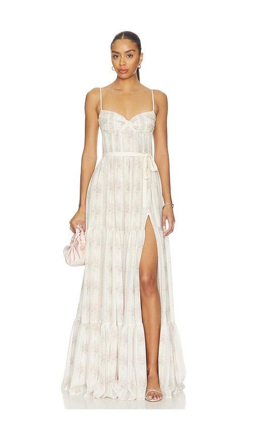 v. chapman gwen maxi dress in cream. - size 0 (also in 4, 2, 6, 8, 10)