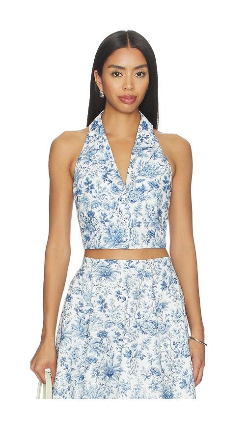 v. chapman hunter top in blue. - size 0 (also in 4, 2, 6, 8)