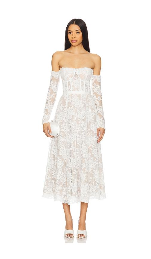 v. chapman katherine midi dress in white. - size 0 (also in 8)