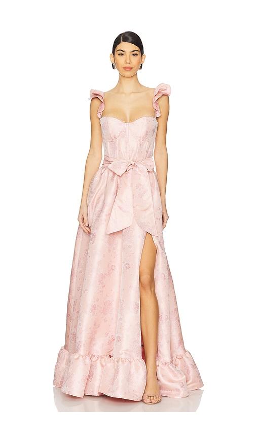 v. chapman veronica gown in pink. - size 0 (also in 2, 6, 8)