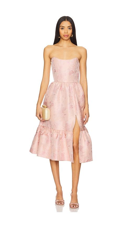 v. chapman virginia midi dress in rose. - size 0 (also in 6)