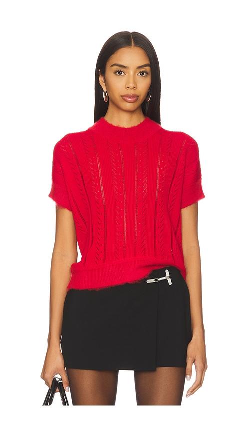 vaillant knit t-shirt in red. - size 34 (also in 36)