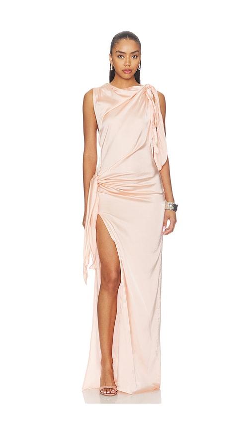 vaillant opera maxi dress in peach. - size 36/s (also in 38/m, 40/l)
