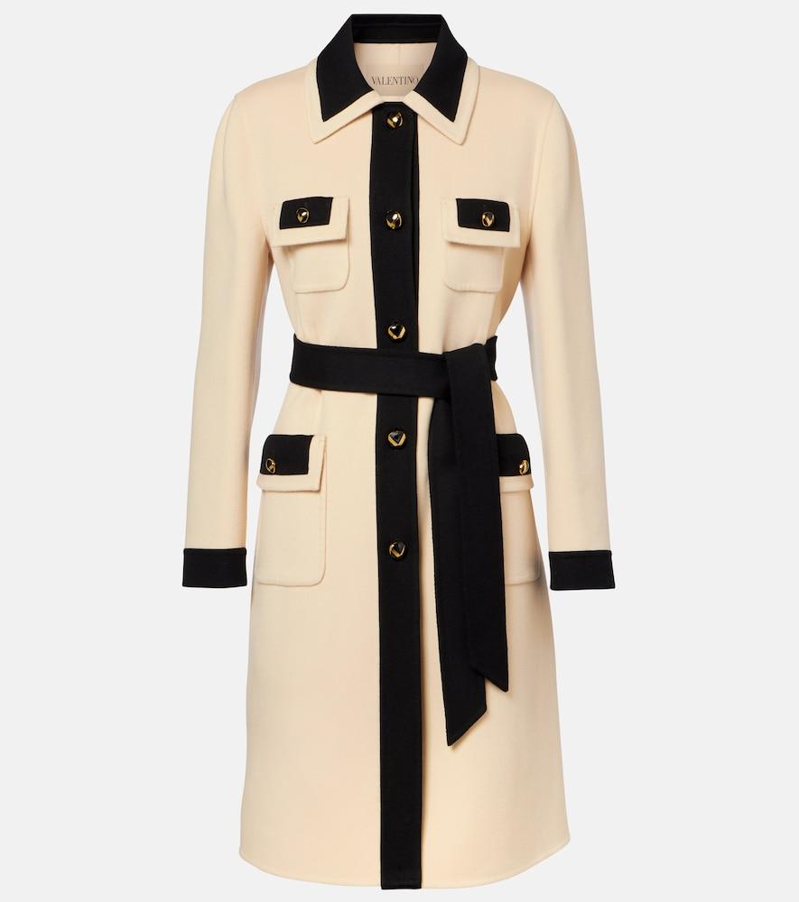 valentino belted wool and cashmere coat