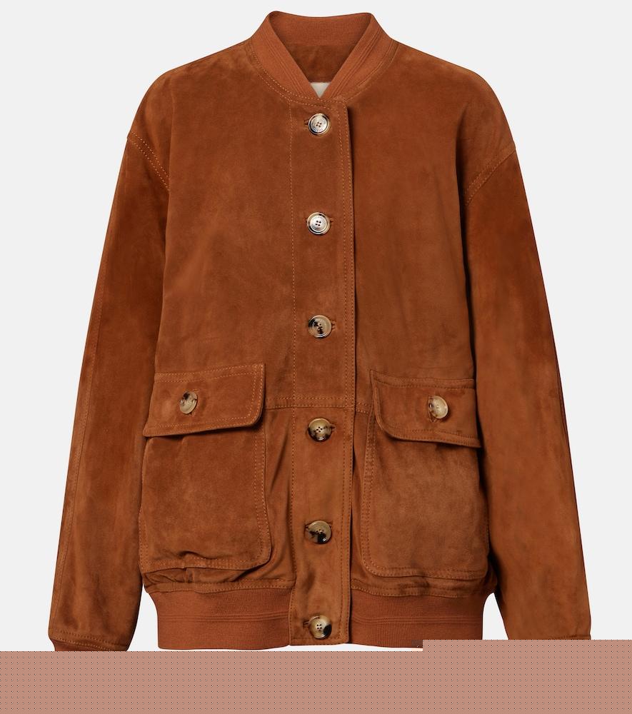 valentino caban suede bomber jacket