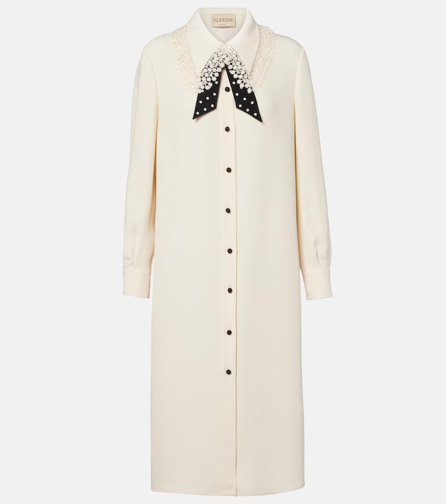valentino cady couture lace-trimmed midi dress