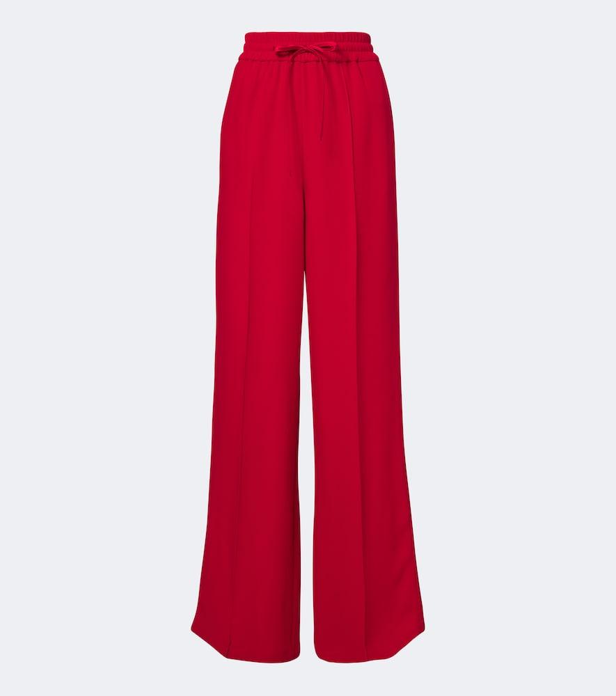 valentino cady couture wide-leg silk pants