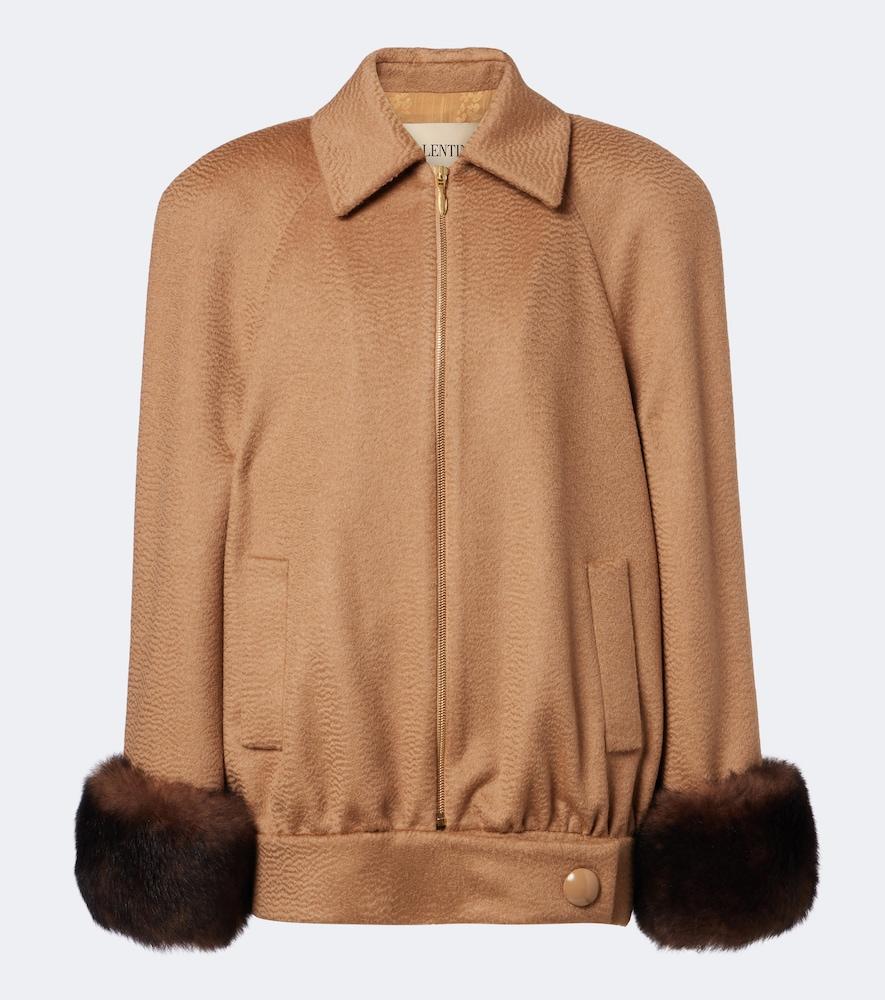 valentino camel blouson jacket