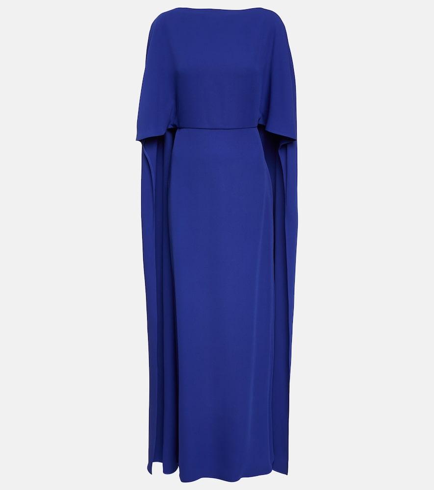 valentino caped silk gown