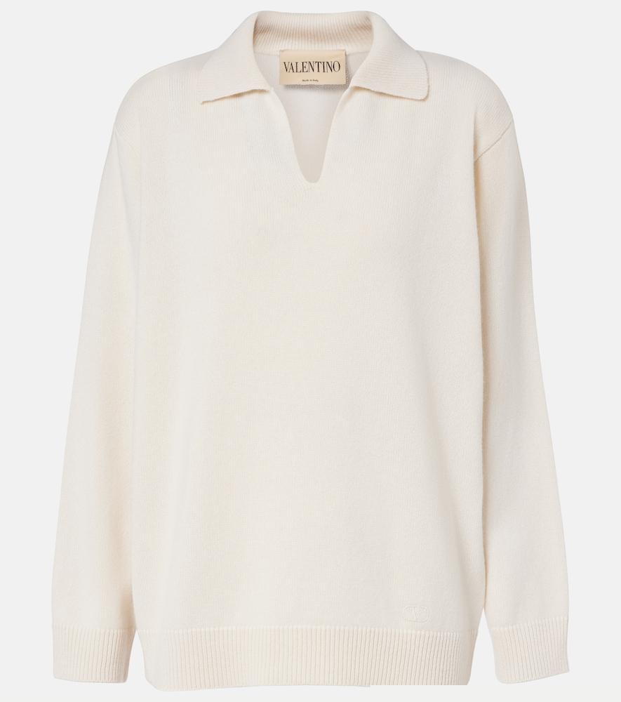valentino cashmere polo sweater