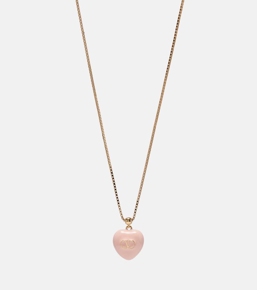 valentino caur royal enamel pendant necklace