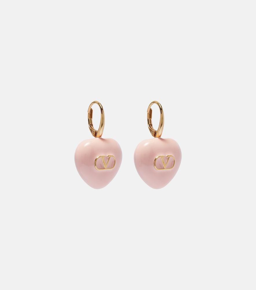 valentino caur royal vlogo enamel earrings