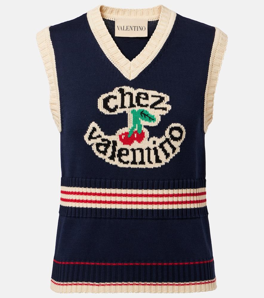 valentino chez valentino cotton sweater vest