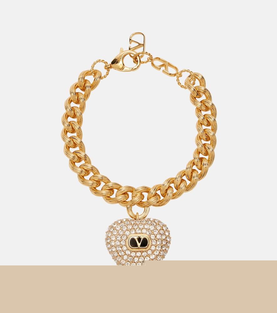 valentino coeur royal vlogo charm bracelet