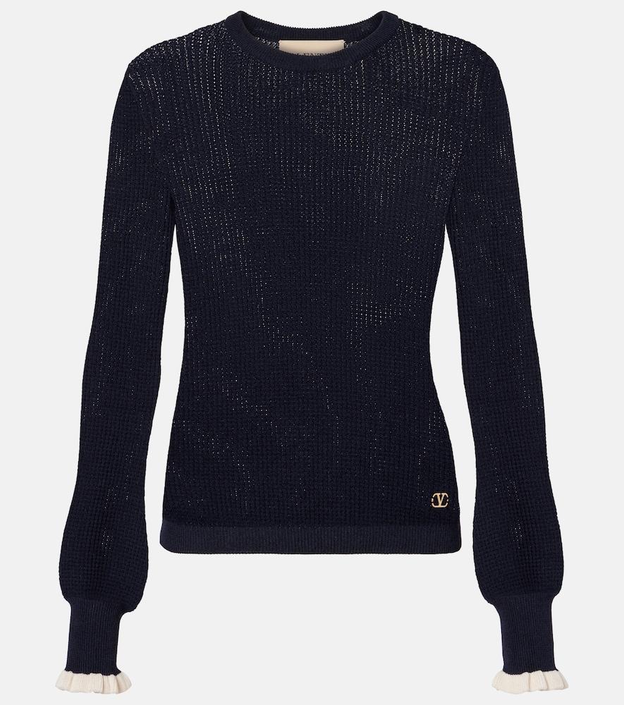 valentino cotton-blend sweater