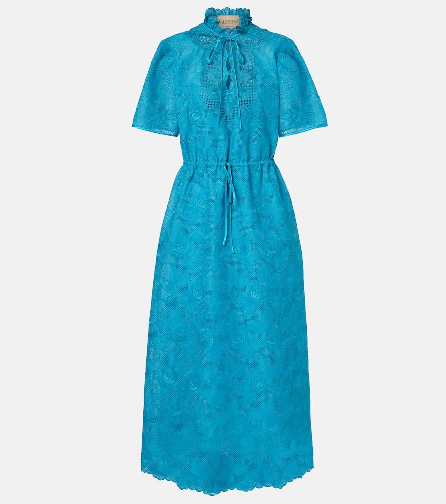 valentino cotton lace maxi dress