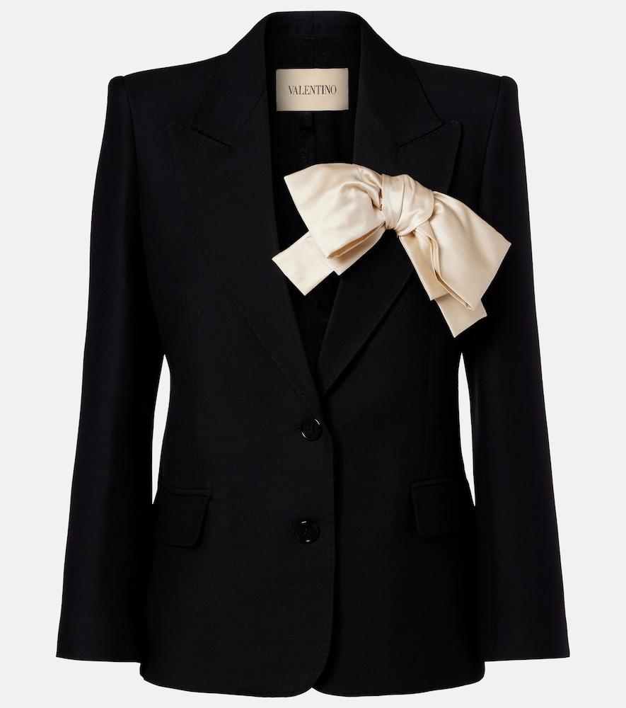 valentino crepe couture bow-detail blazer