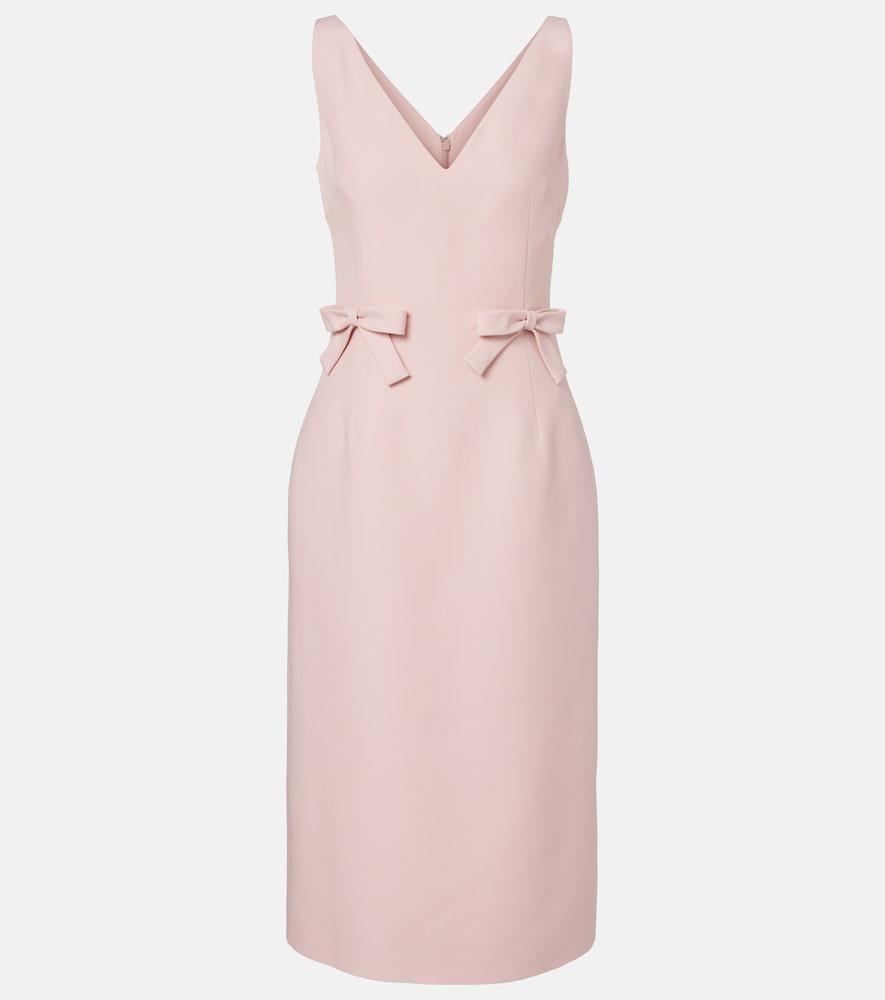 valentino crepe couture bow-detail midi dress