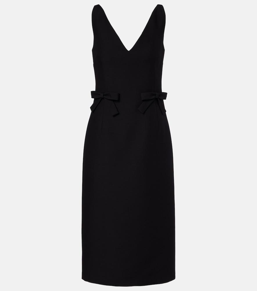 valentino crepe couture bow-detail midi dress