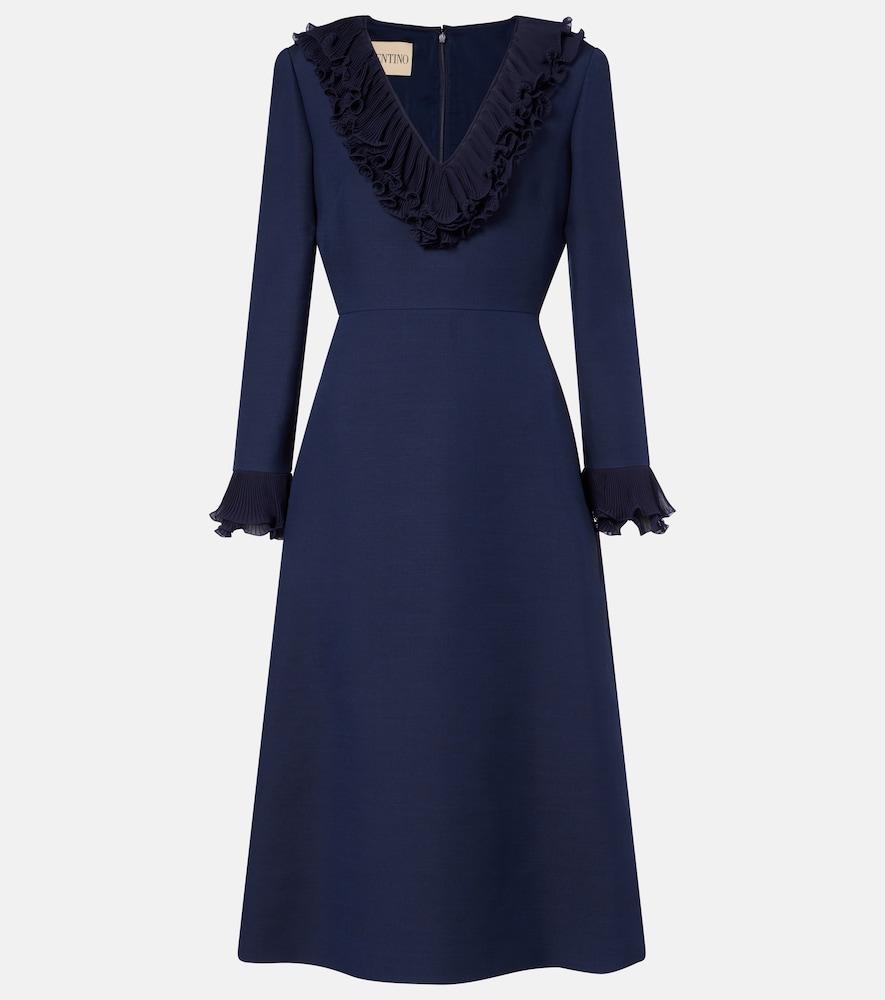 valentino crepe couture bow-detail midi dress