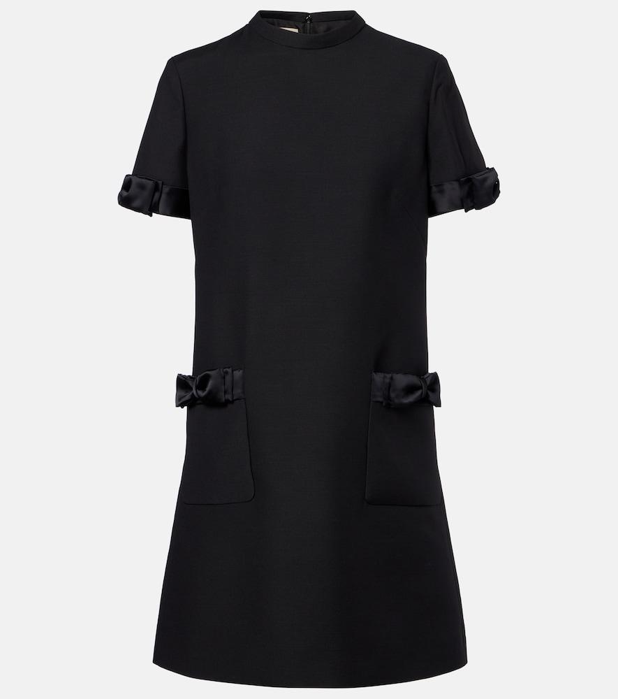 valentino crepe couture bow-detail minidress