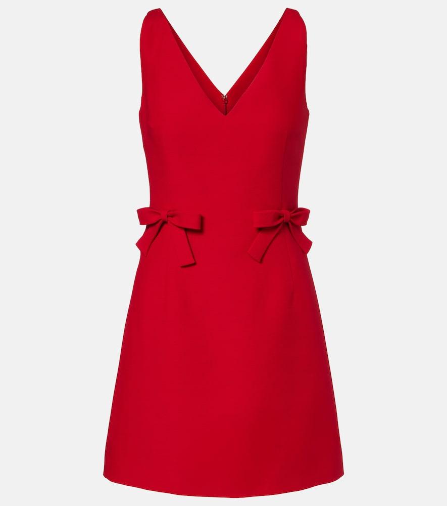 valentino crepe couture bow-detail minidress